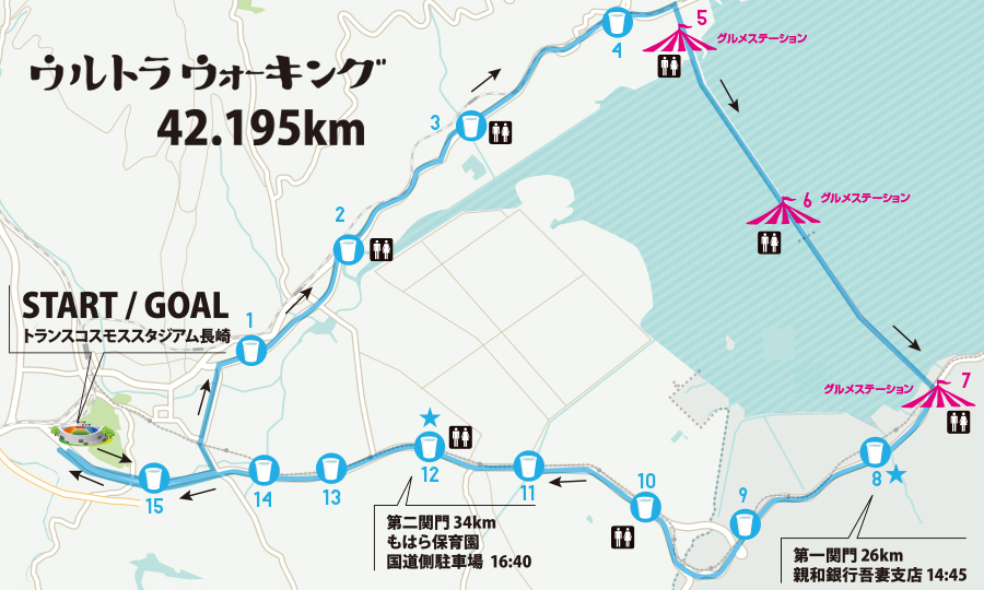 諫早・雲仙ウルトラウォーキングコース紹介