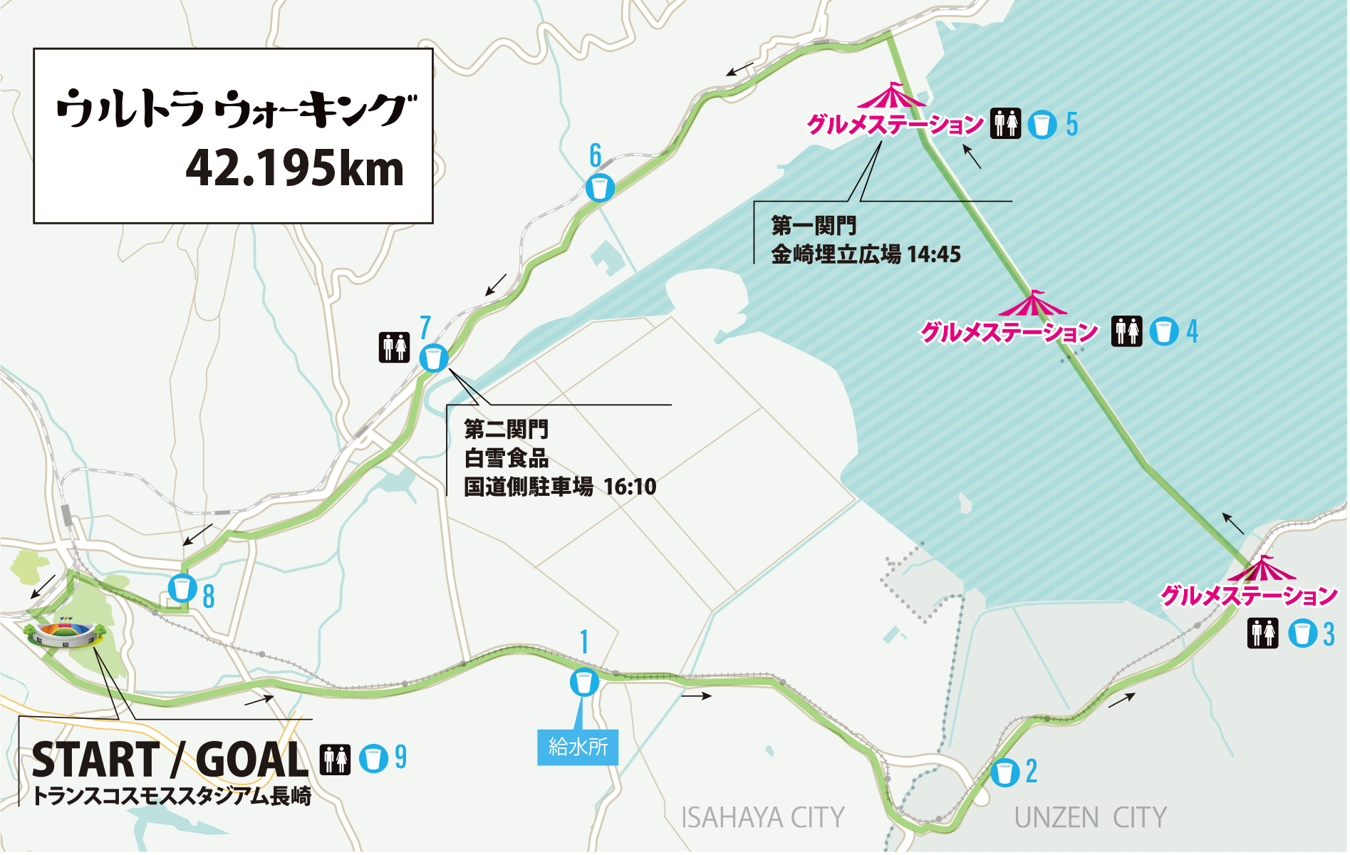 諫早・雲仙ウルトラウォーキングコース紹介